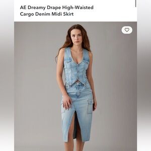 American Eagle Light Blue Jeans skirt